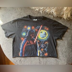 Darth Vader x Van Gogh Short Sleeve Cropped T-shirt